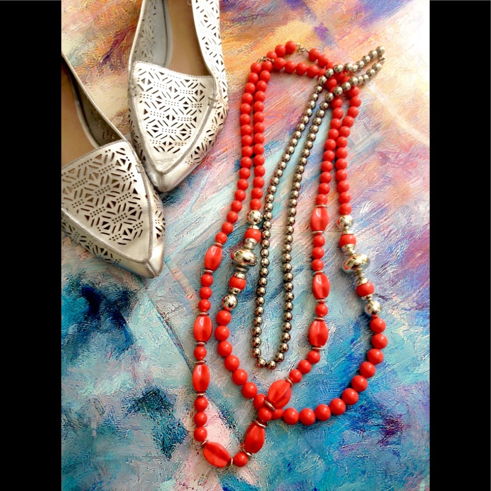 MIX IT UP Beads Trio - Coral/Silver/Gunmetal